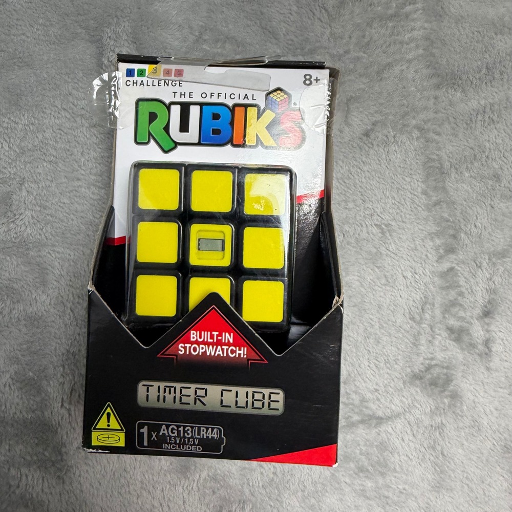Rubiks Timer Cube 3x3 Puzzle Unisex One Size Multicolor Built-in Stopwatch